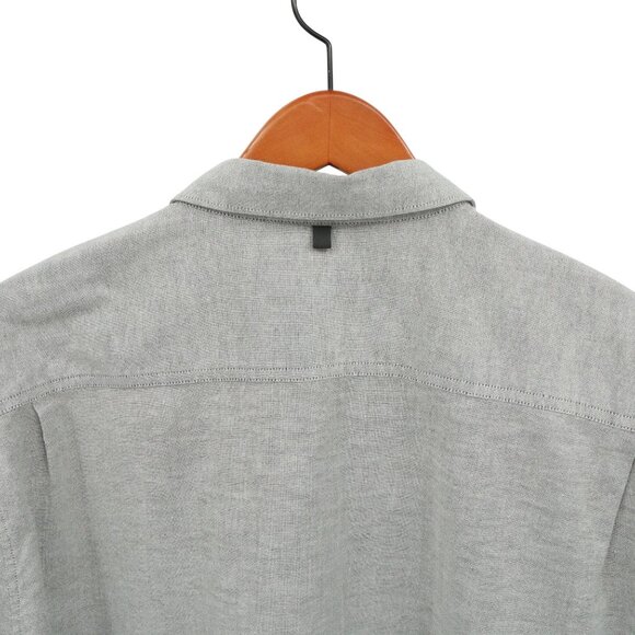 Lululemon Men's Commission Oxford Button Front Shirt Long Sleeve Gray XL XXL - Picture 5 of 5